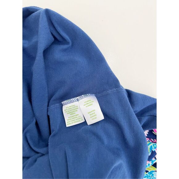 Lilly Pulitzer Womens Oyster Bay Navy Seen And Herd Finn Top Shirt Small - Picture 5 of 6